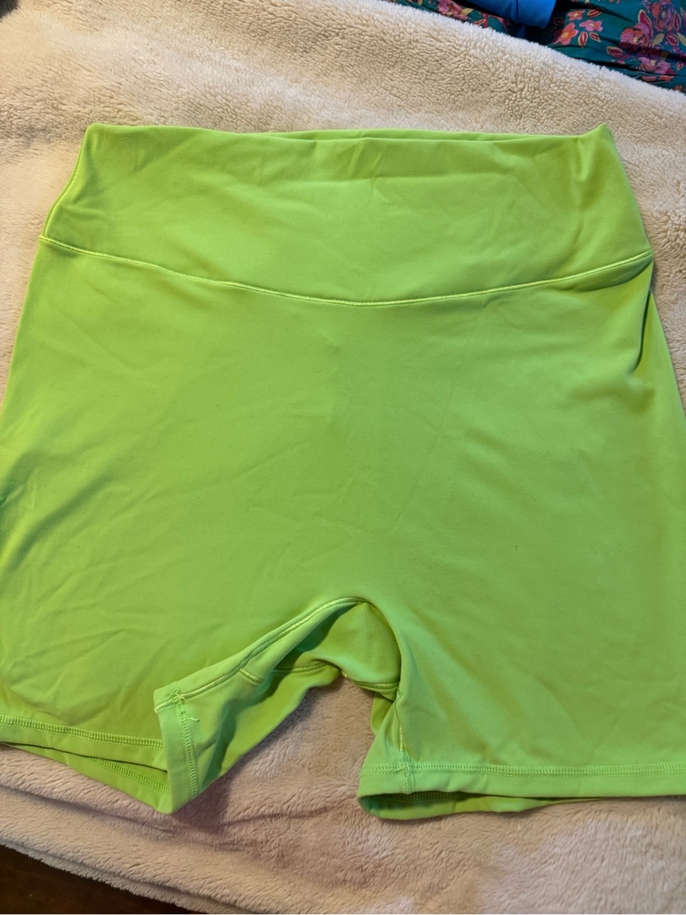 Women’s High-Rise Athletic Shorts in Neon Green